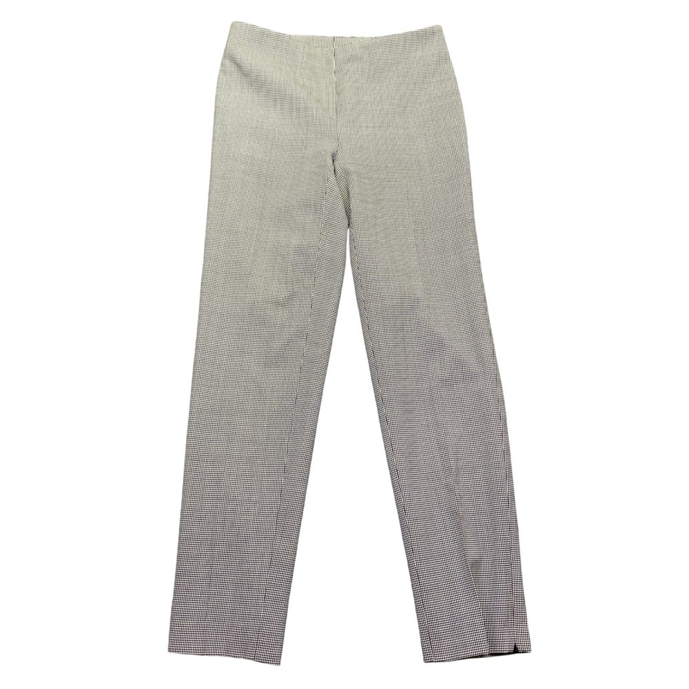 Brooks Brothers Lucia Fit Houndstooth Wool Blend Pants Black White Size 4‎